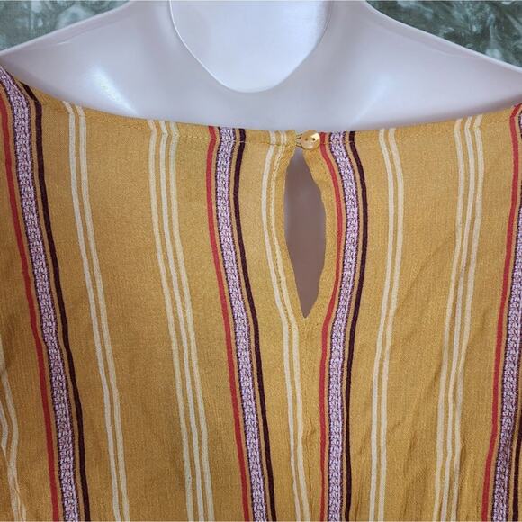 BLOUSE Nwt Ana Yellow Gold Stripe Oversized blouse xxl - Picture 7 of 10